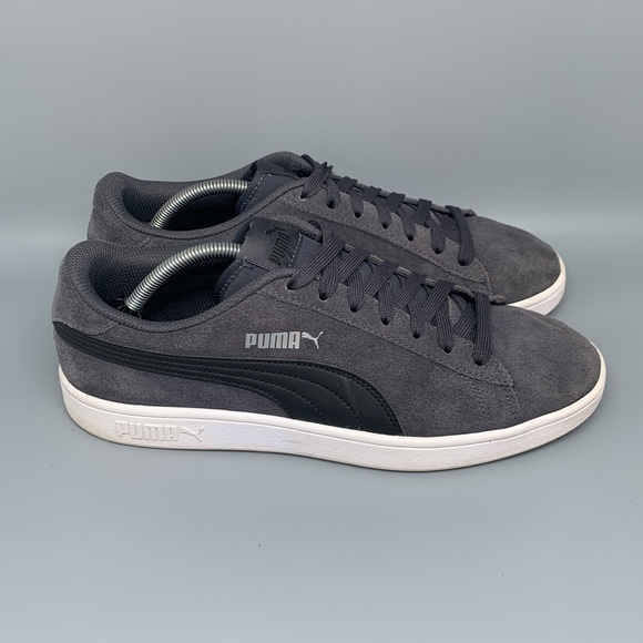 Puma Smash v2 Castlerock Black Suede Shoes 36498902 Men’s Sz 11.5 - Picture 1 of 10